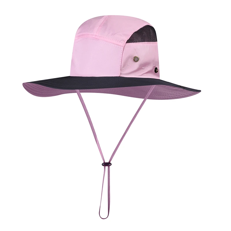 

Hiking Bucket Hat Water Resistant Quick Drying Adjustable Sunshade Outdoor Fisherman Cap With Chin String For Fishing Climbing