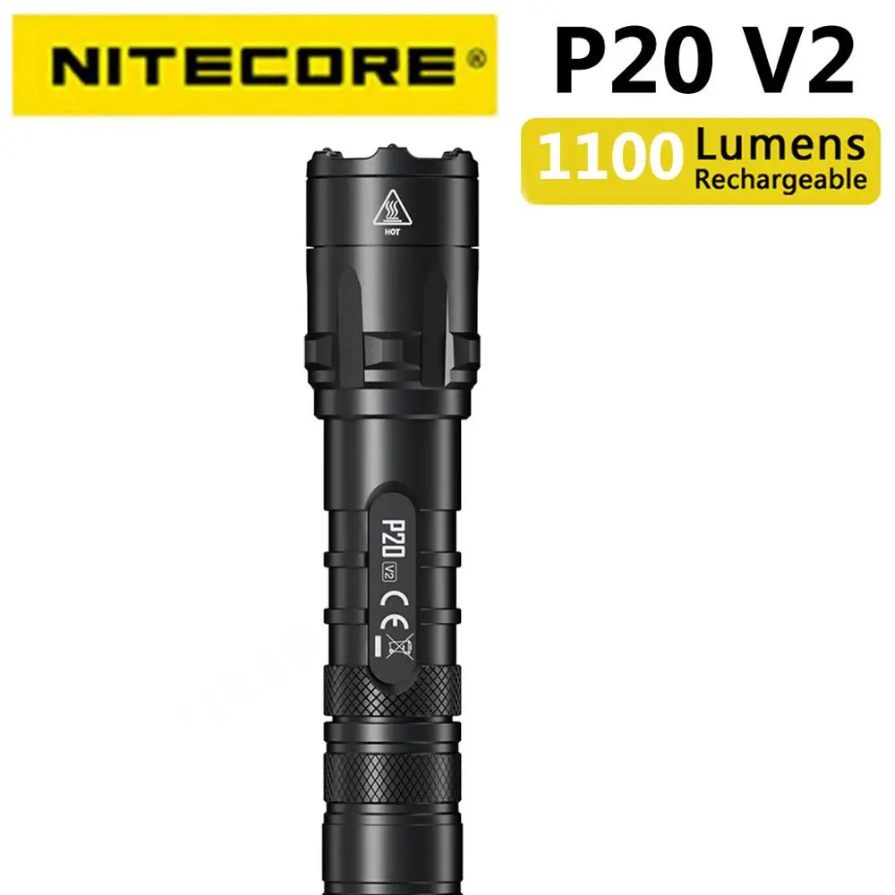 Светодиодный высокопроизводительный тактический фонарик NITECORE P20 v2 1100 Люмен CREE