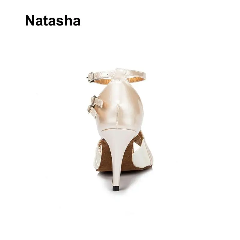 Новинка обувь для латинских танцев взрослых цвет черный серебристый и