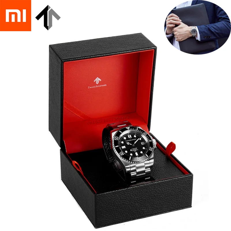 Механические часы Xiaomi Mijia TwentySeventeen, серия Deep Sea, импортный механизм Miyota, 100 м, водонепроницаемые, для мужчин, подарки, полиуретановая коробка