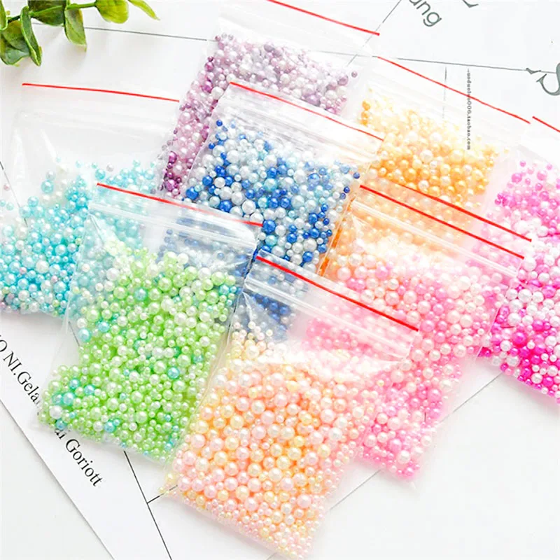 

500 шт., Смешанные шарики для рыбы, принадлежности для поделок, Блестящий Жемчуг, наполнитель, пушистое украшение, цветные градиентные аксесс...