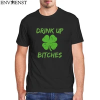 drink up bitchs irish graphic mens t shirt funny tops cotton oversized t shirt shamrock st pattys day men%e2%80%99s streetwear 3xl