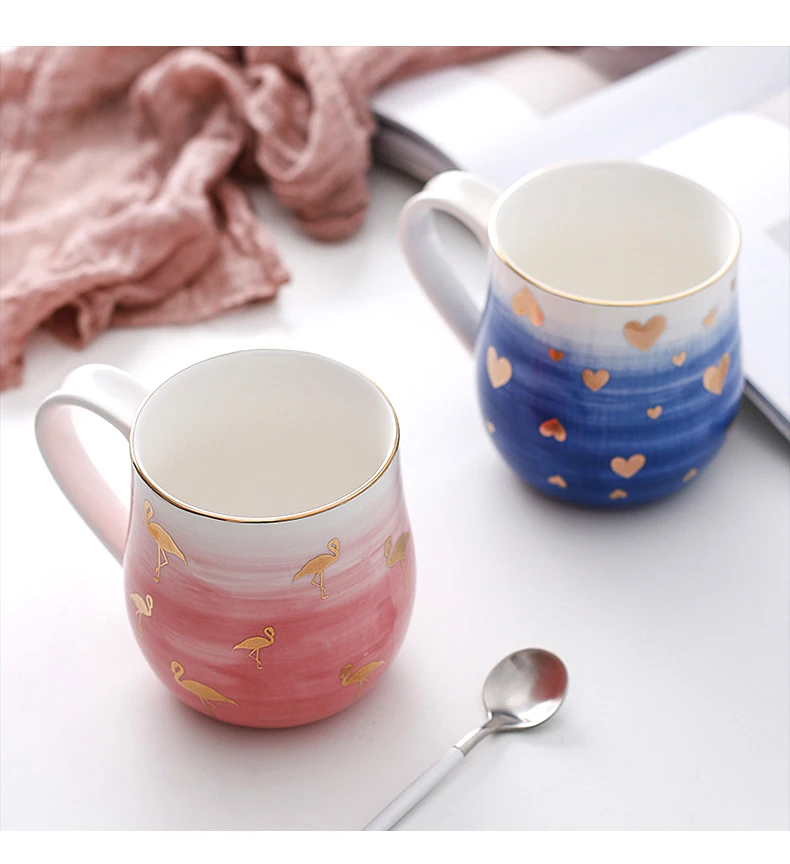 Персонализированная большая креативная кофейная кружка керамическая милая
