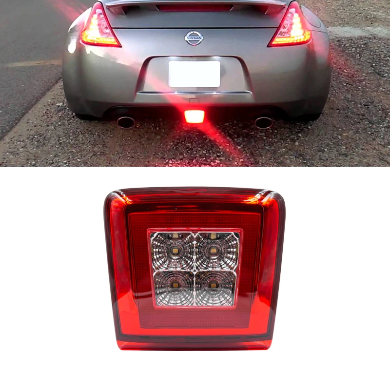 

Задний противотуманный светодиодный фонарь 3-в-1, стоп-сигнал, задний фонарь заднего хода для Nissan 370Z 2009-2014, светодиодный 4-й стоп-светильник, 12 ...