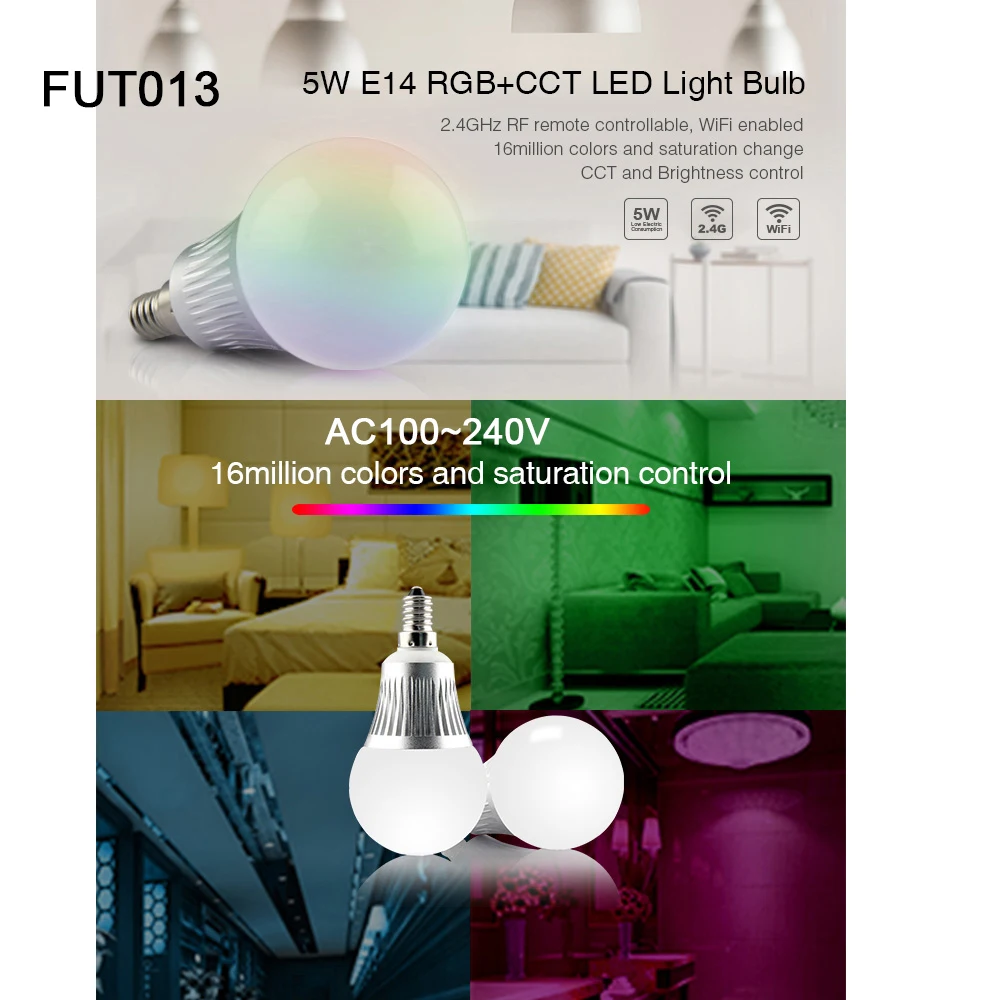 Светодиодная лампа FUT103/FUT104/FUT013/FUT014/FUT012/FUT105 Miboxer 4 Вт 5 6 8 9 12 E14 GU10 MR16 E27 RGB