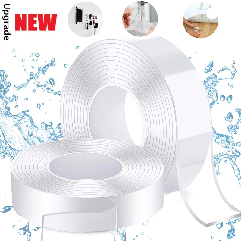 

1/2/3/5m Reusable Double-Sided Adhesive Nano Traceless Tape Removable Sticker Washable Adhesive Loop Disks Tie Glue Gadget