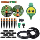 Набор для полива растений каплями, система охлаждения орошения сада, с регулируемым соплом и водой набор для таймера
