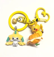 tomy pokemon action figure metal paint key pendant pikachu zipper jewelry model toy