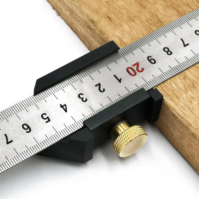 

Steel Ruler Positioning Block Woodworking Line Locator DIY Measuring Tool Carpentry Tools With 30cm Steel Ruler Measuring Tool