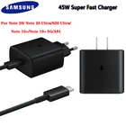 Ультрабыстрое зарядное устройство для Samsung Note 20 S20, адаптер питания PD, 45 Вт, 5A, USB C-Type C, кабель для Galaxy Note 20 +10 + 5GA91