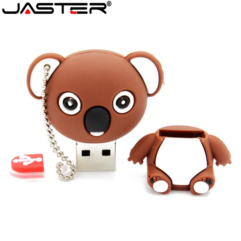 Флешка JASTER lovely animal koala 64 ГБ 16 32 usb флеш накопитель милый U диск креативная карта