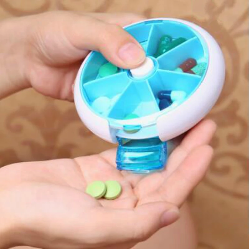 7-дневная вращающаяся коробка для таблеток Дорожный Чехол разделитель