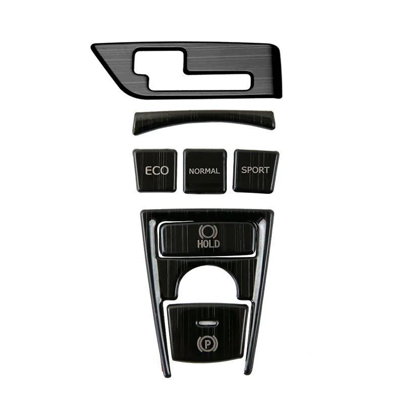 

For Toyota Camry 2018 2019 Stainless Steel Car gear shift knob frame panel Decoration Word posted Cover Trim Accessories 8pcs