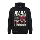 Пуловер с капюшоном с изображением Иисуса-мой спаситель Трампа-мой президент с американским флагом, простые мужские толстовки с 3D-принтом, мультяшная одежда