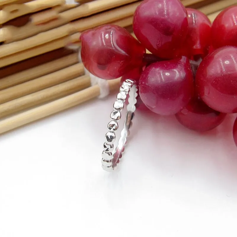 

Best Gift Pure Platinum 950 Band Women's Lucky Small Dot Wedding Ring Size US Tail Ring Size 3-6 Jewelry Gift