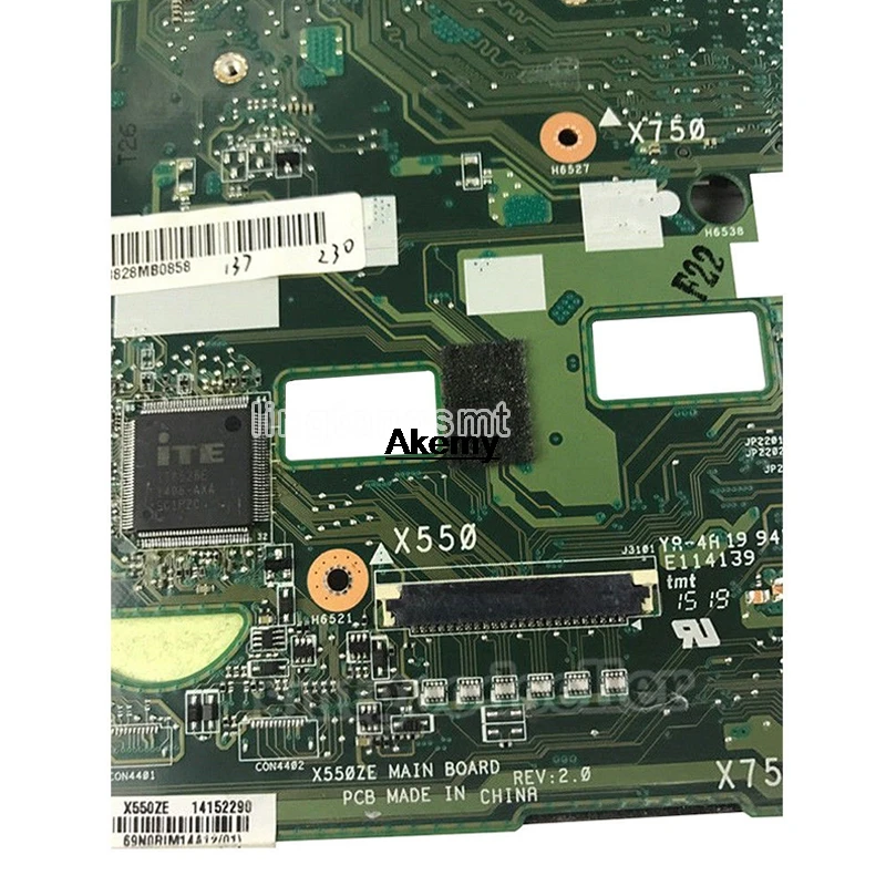 X550ZE материнская плата A10 7400CPU поддержка LVDS Материнская For Asus X550ZA K550Z A555Z VM590Z для