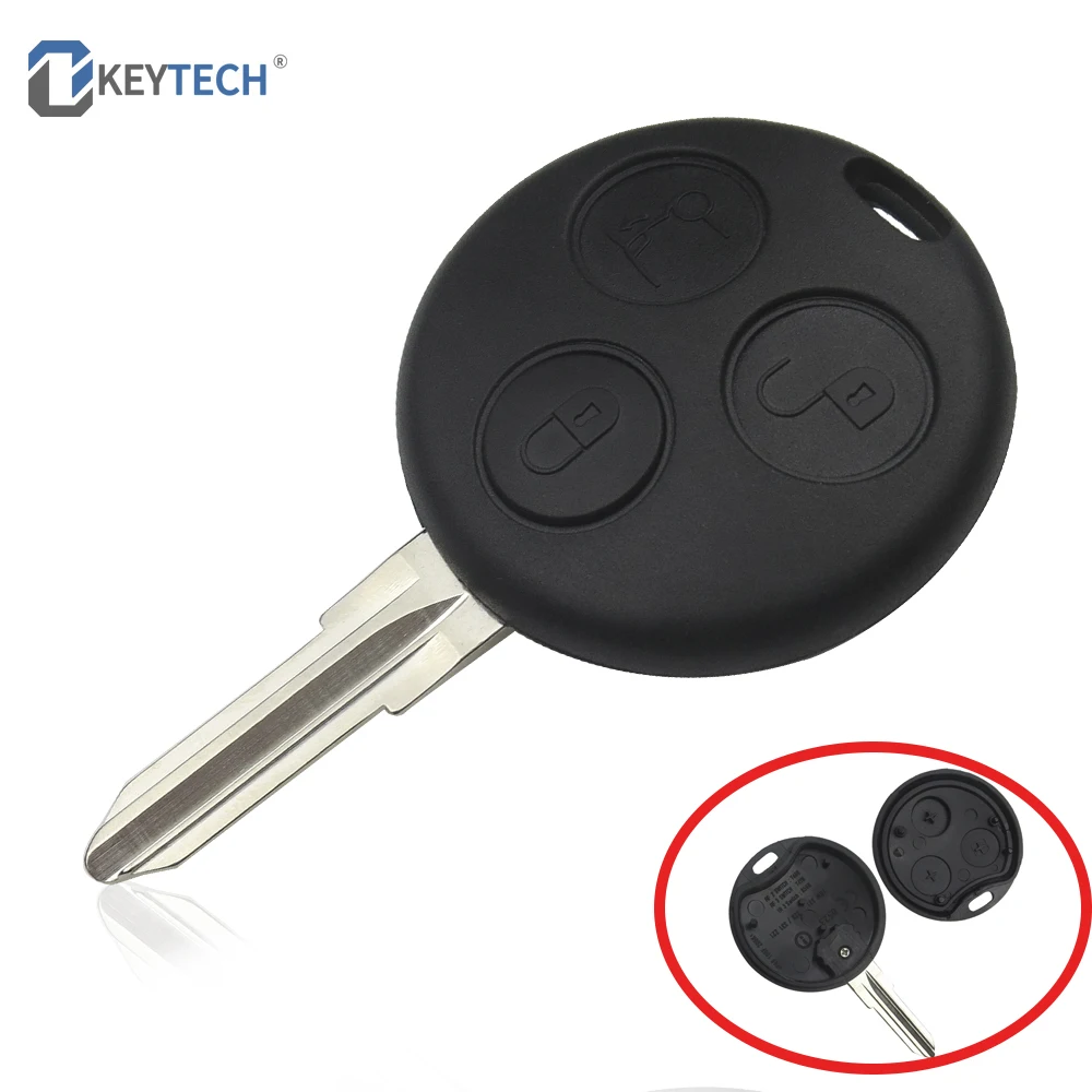 Чехол OkeyTech для автомобильного ключа с 3 кнопками Mercedes Benz SMART Fortwo 450 Forfour Roadster Remote Auto