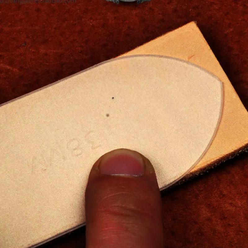 Пластиковый инструмент для кожи DIY полупрозрачный шаблон отверстия ремня 5