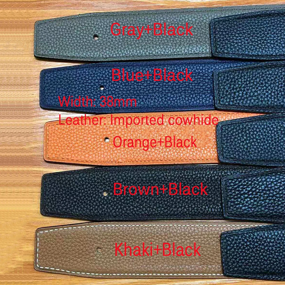 Ремень мужской из воловьей кожи роскошный брендовый дизайнерский пояс для