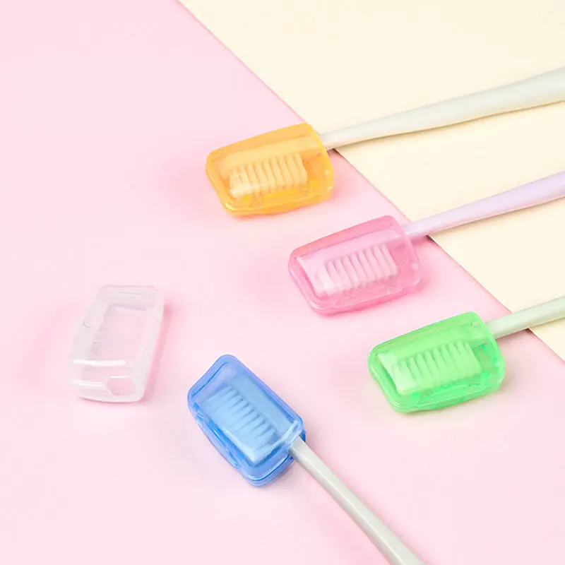 

5 Pcs Camping Toothbrush Box Home Portable Outdoor Hiking Travel Toothbrush Head Cover Bathroom Brushes Protective Caps Supplies