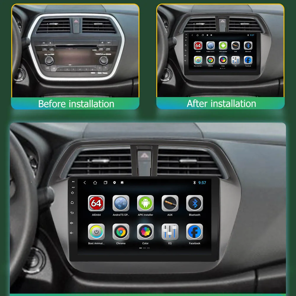 Автомагнитола для Suzuki SX4 2 S-Cross 2012 - 2016 2014 2015 2017 Android 10 0 DSP мультимедийный плеер GPS IPS No