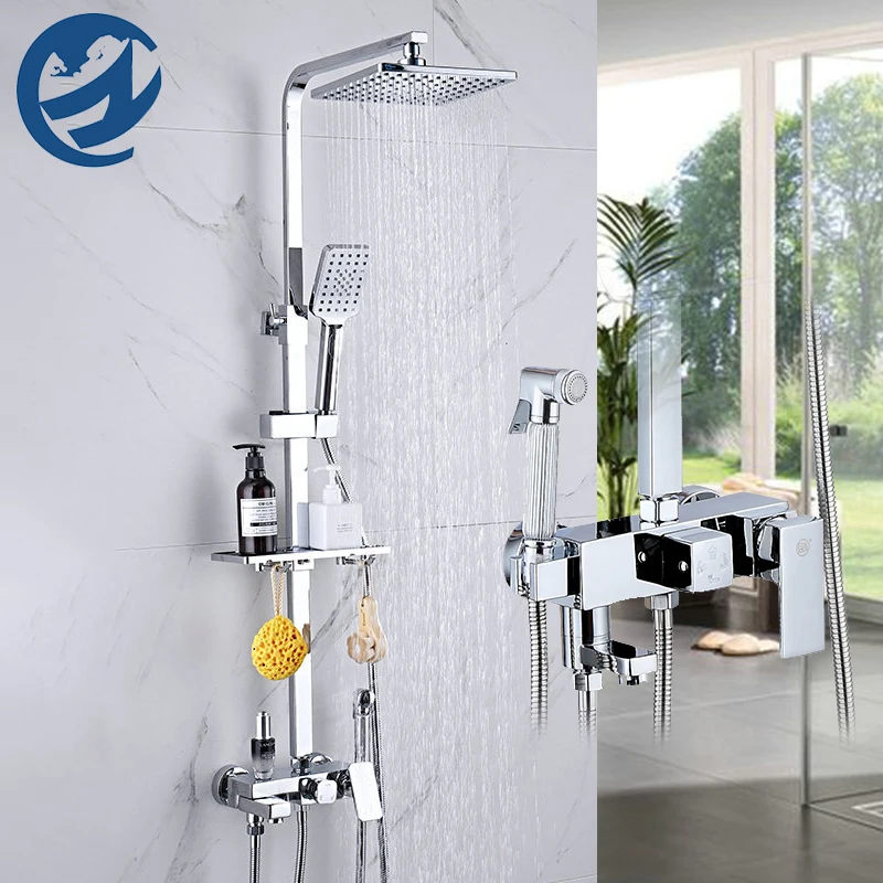 

Black/Chrome Shower Faucets Bathroom Shower Mixer Shower Faucet Bidet Faucet Rainfall shower set Shower Spray Mixer Crane