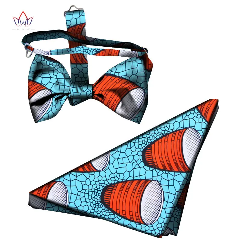 BRW африканская вощеная ткань принтом галстук бабочка и носовой платок Анкара