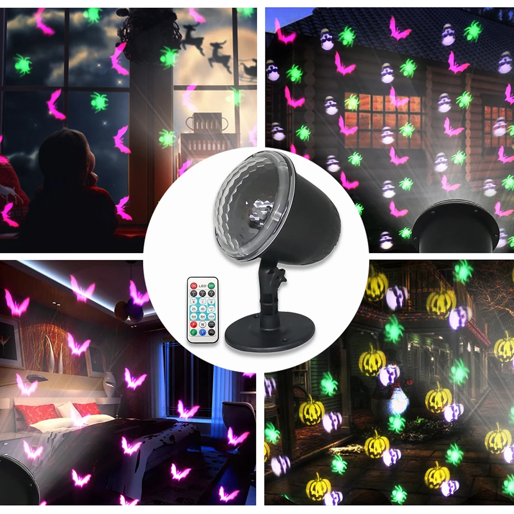 Светодиодный светильник на тему Хэллоуина Рождественский проектор наружная