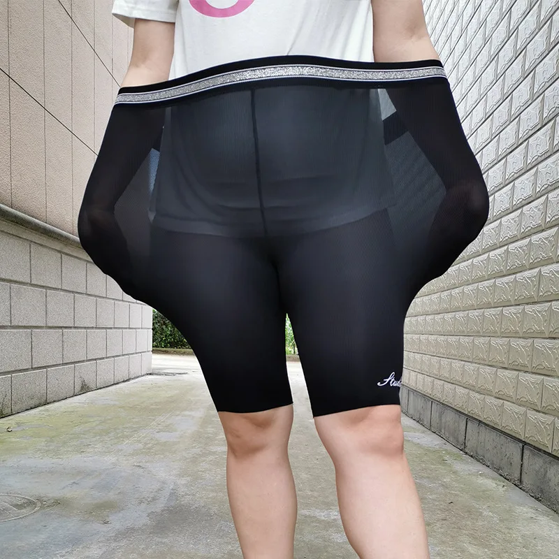 Размера плюс хлопковые дышащие штаны с завышенной талией кружевные не