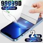 Гидрогелевая пленка для iPhone 13 12 11 Pro Max, Защитная пленка для экрана 12 13 Mini 7 8 6 6S Plus X XS XR XS MAX, 2 шт., не стекло
