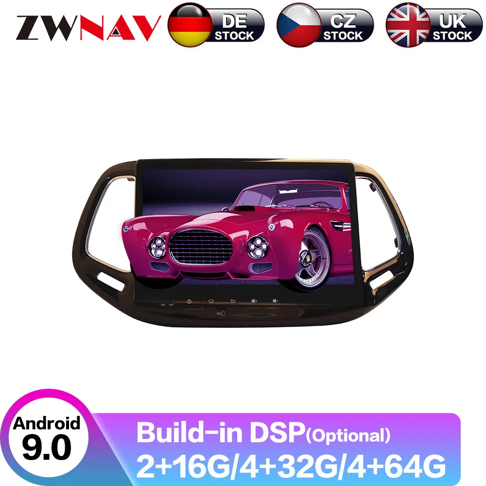 Android 9 0 10 1 дюймов с DSP автомобильный без DVD плеера GPS навигация для Jeep guide compass 2016 2017