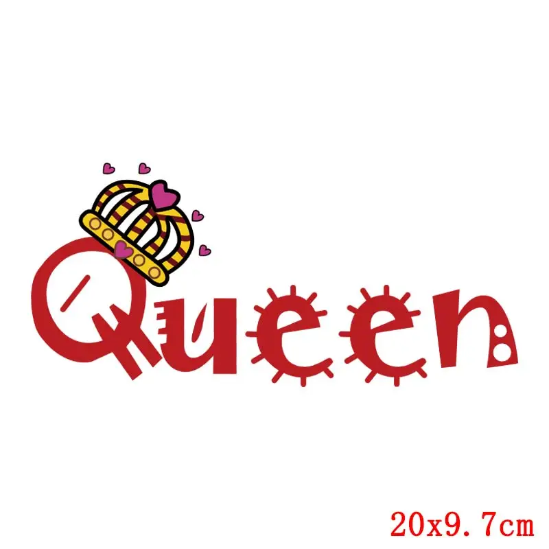 Prajna King Queen Baby Iron On Transfer для семейной одежды футболка Летний стиль термо заплатки