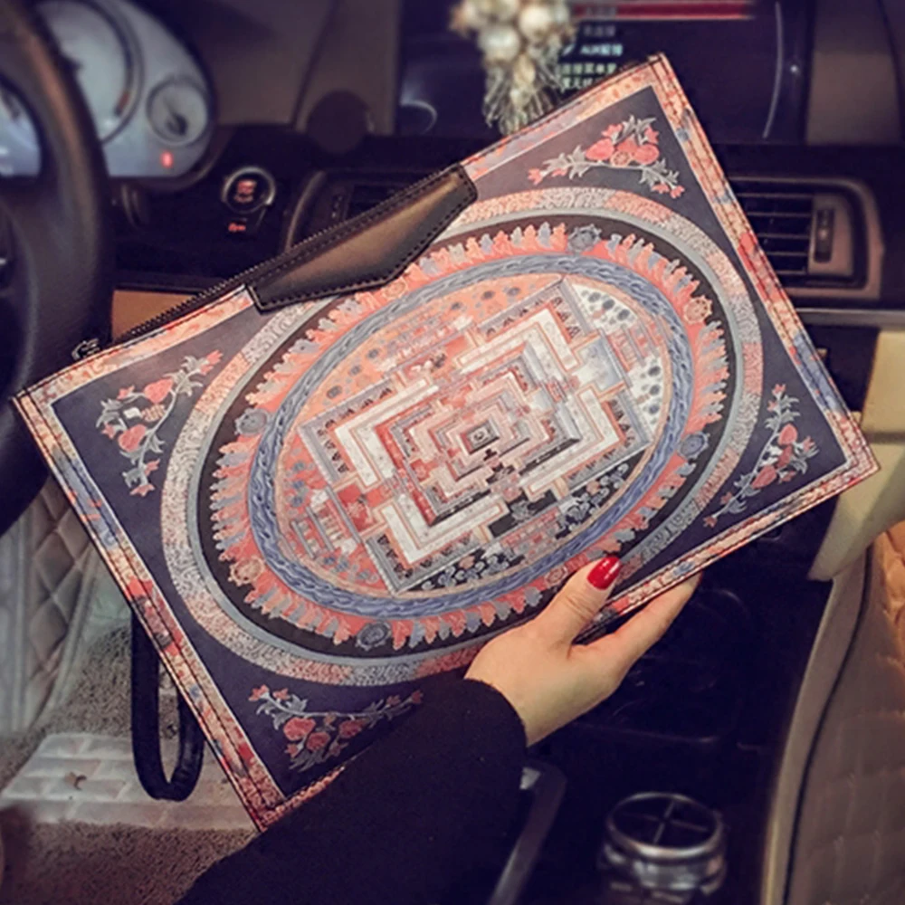 

Fashion Printing Women's Handbag Designer Flower Printed Ipad Bags for Women 2021 Shoulder Crossbody Envelope Bag Clutch Purse