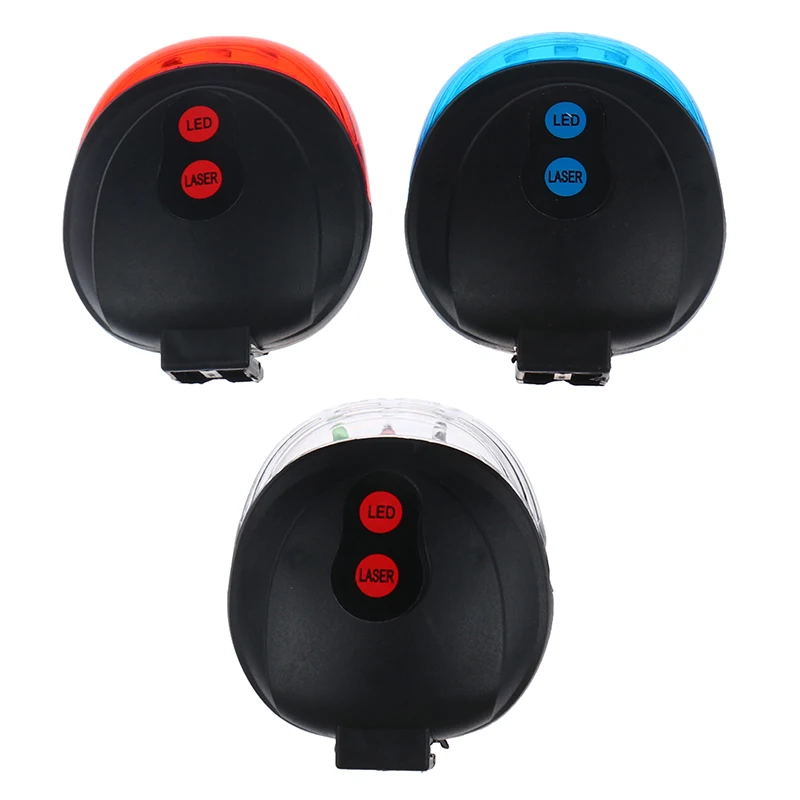 

Night Mountain Bike LED Rear Tail Light Safety Warning Light 5 LED And 2 Laser