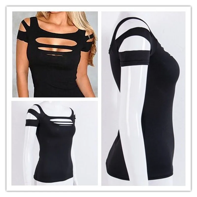 Новые летние пикантные женские топы Модные дырявые рваные джинсы с разрезами