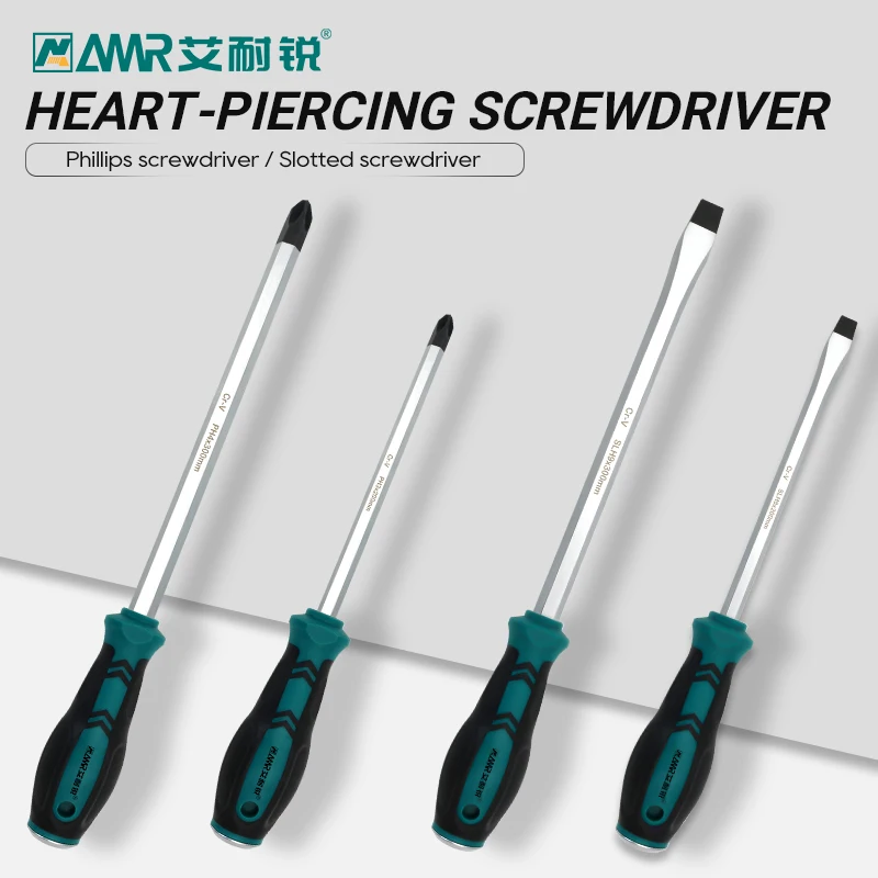 

1Pcs Phillips Screwdriver Slotted Screwdriver Dual Material Handles Hand Tools AMR