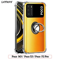 poco m3 pro 5g poco x3 ring case for xiaomi poko m3 f2 f3 smartphone cases poco x3 pro silicone shockproof cover poco x3 case