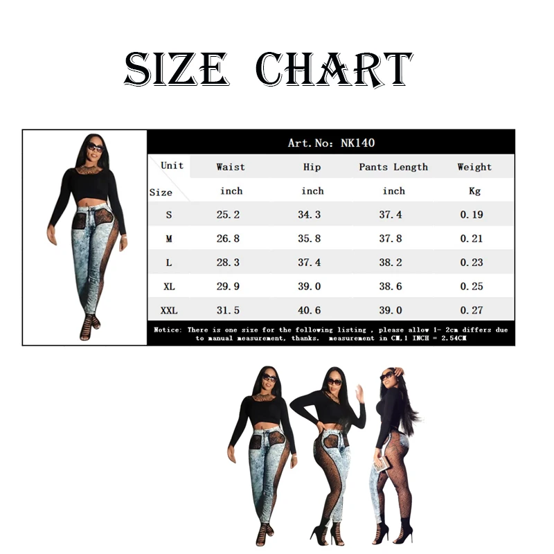 

Vintage Clothing Womens Tsuretobe Sexy Lace Patchwork Jeans Women Pencil Pants Skinny Jeans Elegant Fall Clothes Womens Trousers