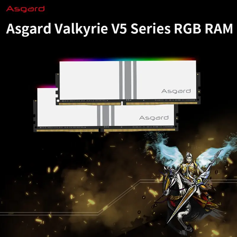 asgard valkyrie v5 series ddr4 ram pc memory 8gbx2 3200mhz 3600mhz rgb ram polar white overclocking performance for desktop free global shipping