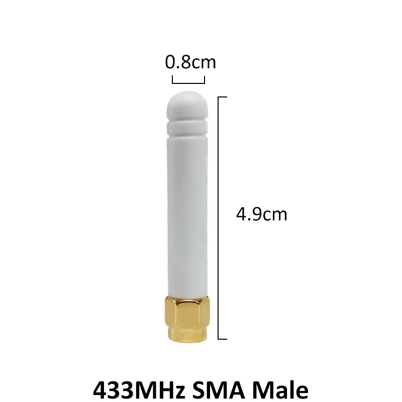 GRANDWISDOM 20pcs 433mhz antenna 3dbi sma male lora antene pbx iot module lorawan signal receiver antena high gain