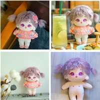 fashion 20cm anime kawaii%c2%a0plush toys with hair can make many hair styles cute soft stuffed 20cm naked dolls