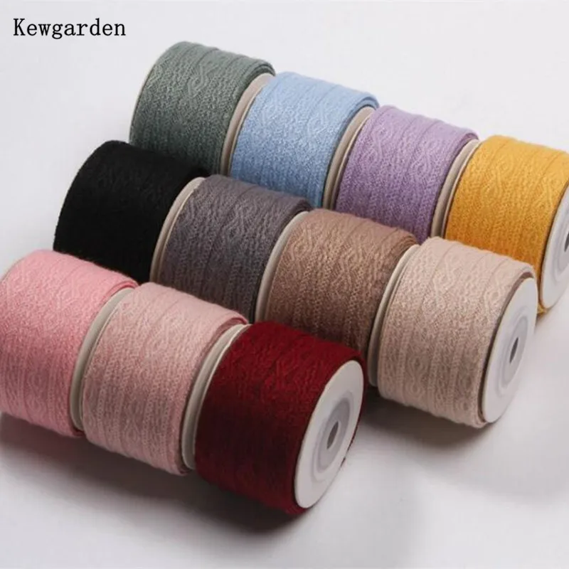 Kewgarden 1-1/2" 1" 3/8" 15mm 25mm 4cm Jacquard Ribbon DIY Hair Bow Accessories Handmade Carfts Sewing Gift Packing 10 Yards