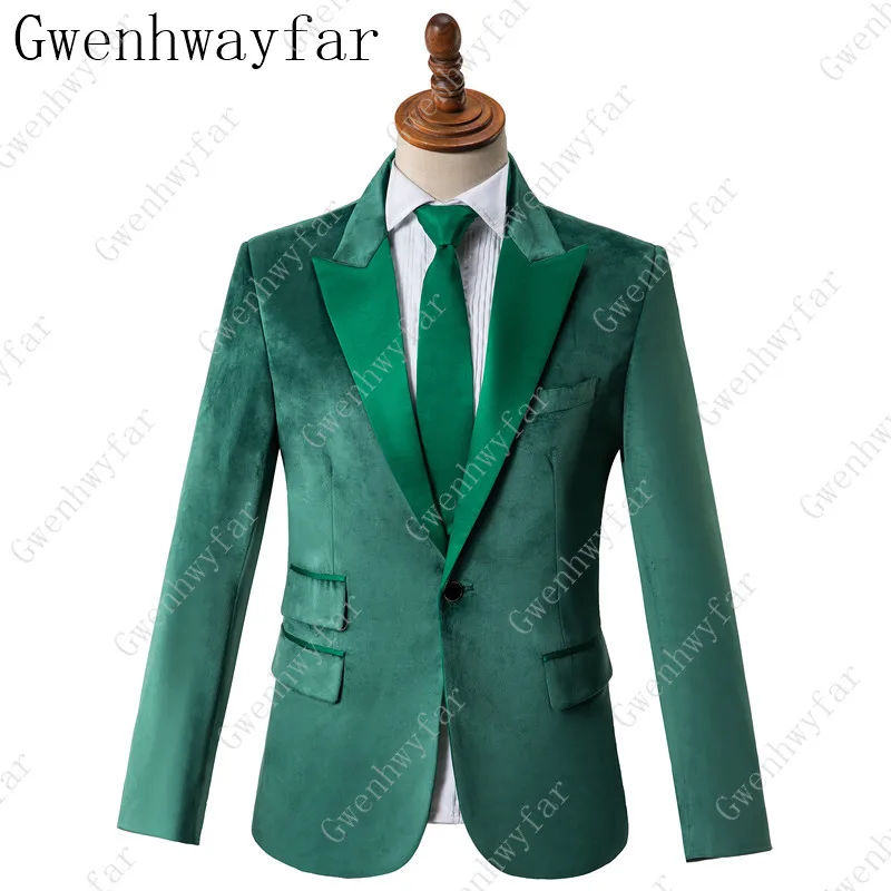 Темно-зеленый бархатный Высококачественный новый стильный костюм Gwenhwyfar