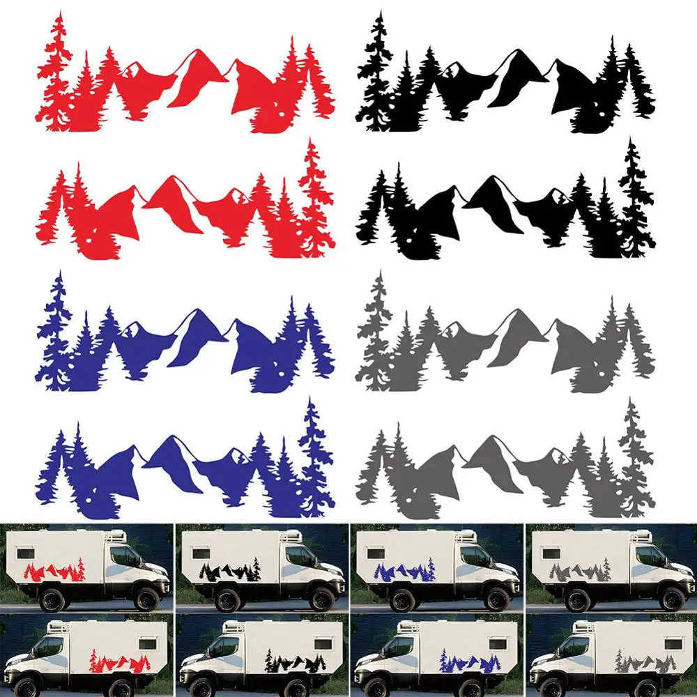 2 шт. на колесах дом для путешествий Camper горный лес винил комплект наклейки