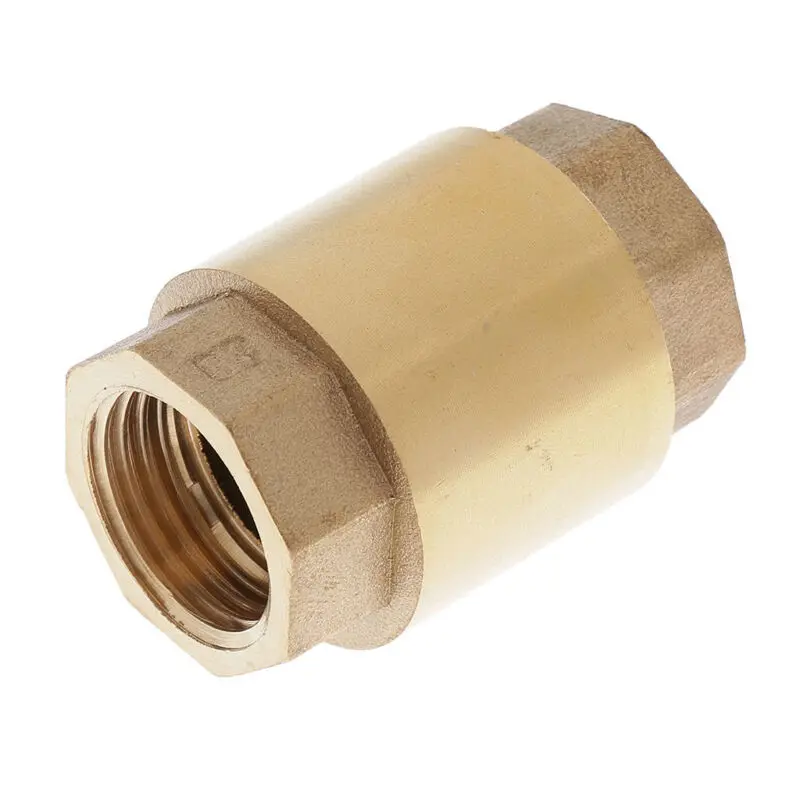 

1/2" DN15 Brass Non-return One Way Check Valve Vertical In-line Spring Loaded