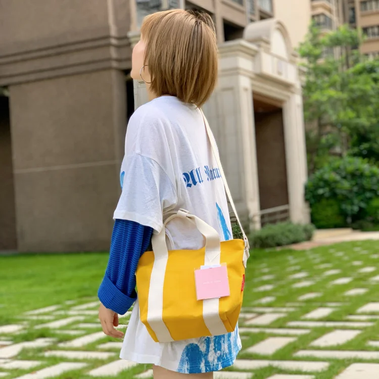 

straight canvas bag Korean one shoulder cross carry bag
