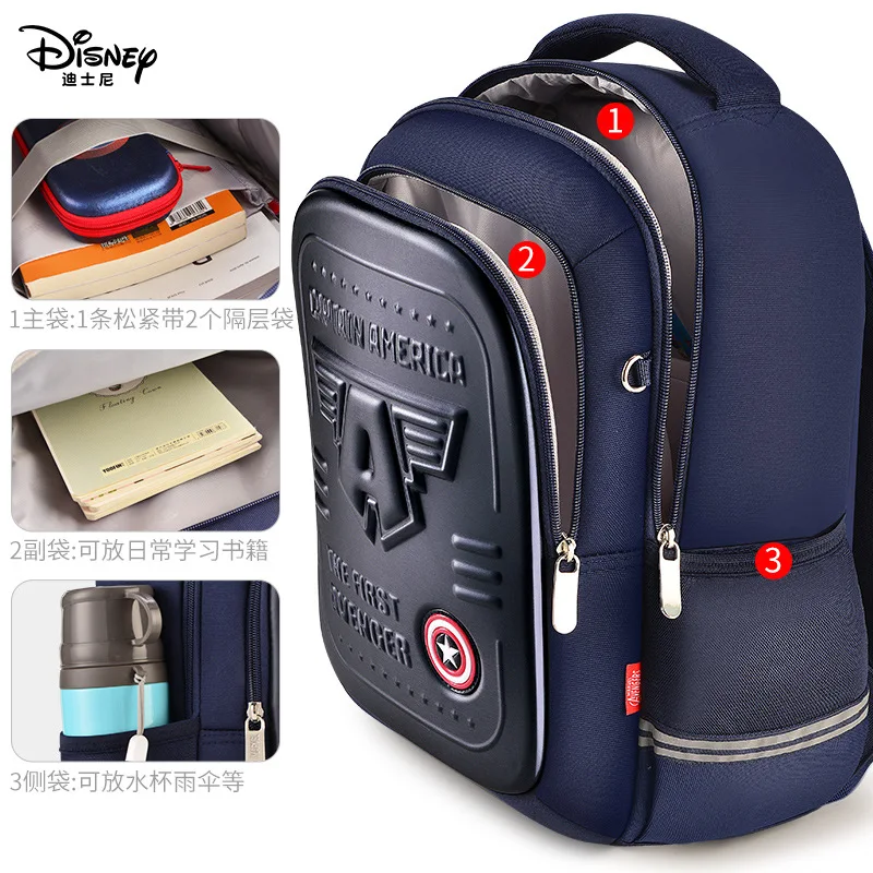 Оригинальный школьный портфель Disney Железный человек легкий подарок на день