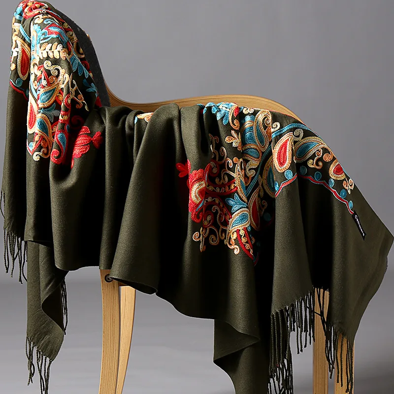 Брендовый популярный новый женский Национальный Шарф дамская модная осенняя и