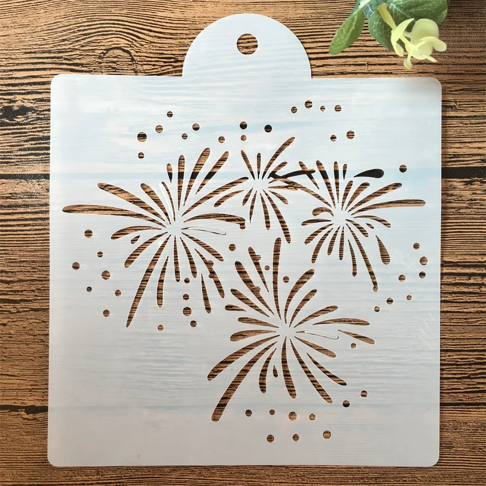 

15*15cm Firework DIY Craft Layering Stencils Painting Scrapbooking Stamping Embossing Album Paper Card Template