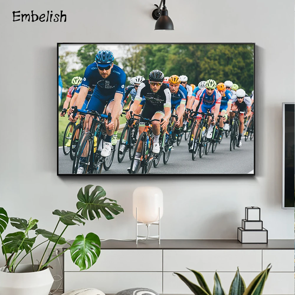 

Embelish 1 Pieces Bicycle Race Modern Home Decor Sports Wall Posters For Living Room Modern Home Decor Pictures Canvas Paintings